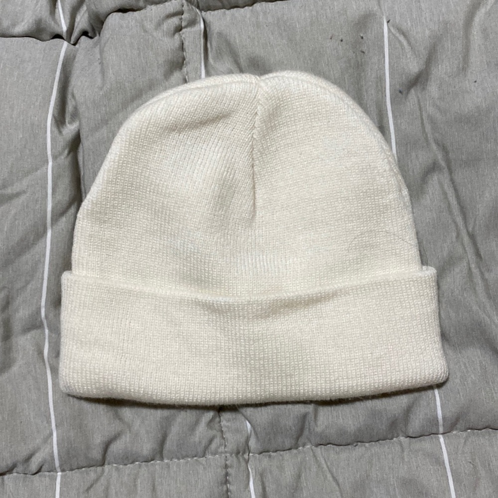cream beanie
